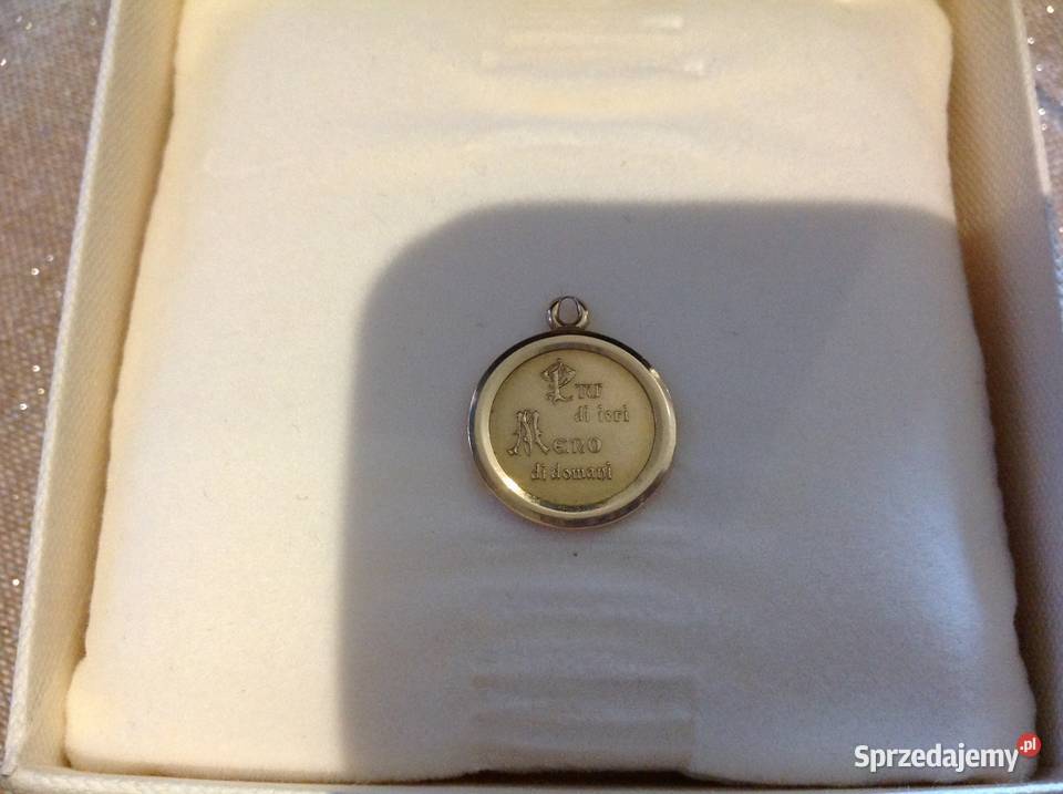 Złota Zawieszka Żeton Miłosny z Napisem Zloto 18 lubuskie sprzedam