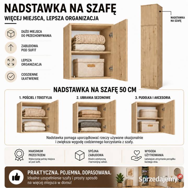 Nadstawka na szafę SD50