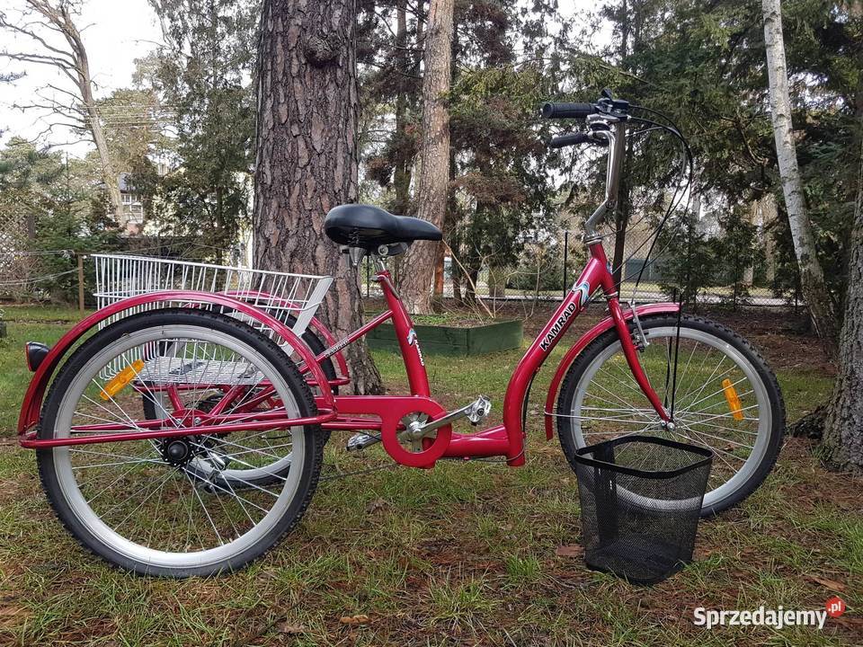 Rower trójkowłowy Kamrad II używany czerwony Łask sprzedam