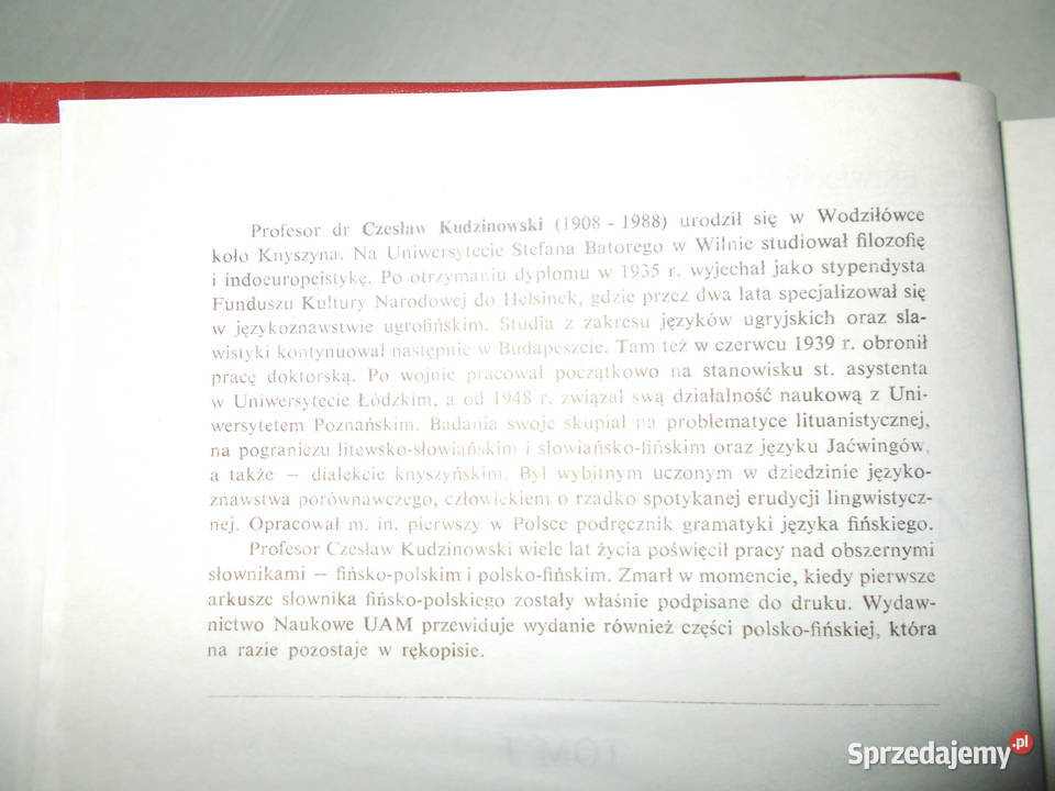 Słownik fińskopolski tom 12 AO PÓ Czesław wielkopolskie
