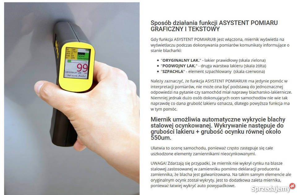 MIERNIK GRUBOŚCI LAKIERU ocynk ProdigTech Baranowo
