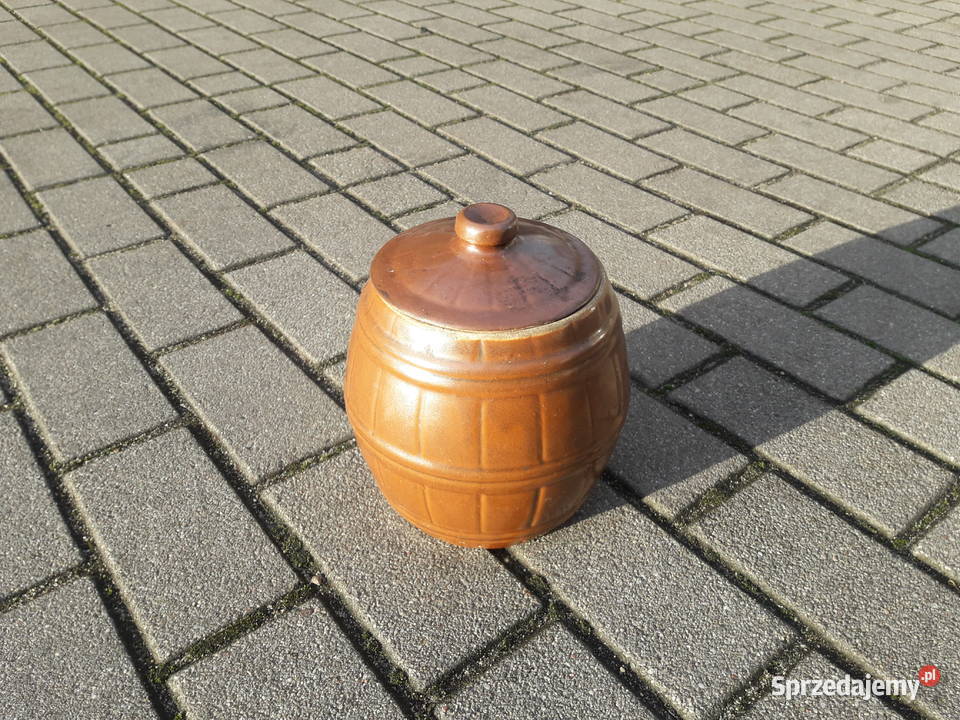 Stara kamionka ceramika beczułka do kiszenia wys Gdynia