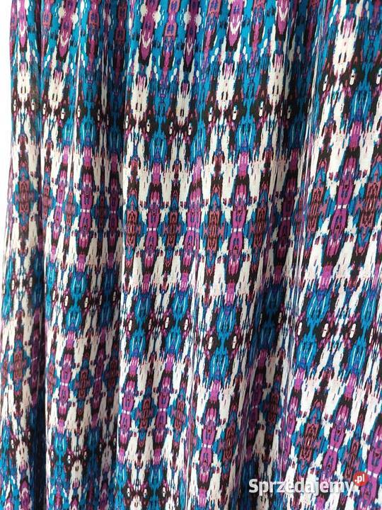 Sukienka Look M 38 biała fioletowe niebieskie fioletowy Warszawa