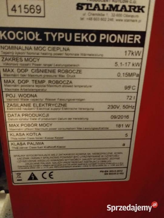 Sprzedam czesci do pieca kocioł eko pioner
