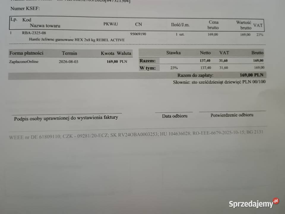 Ławka do ćwiczeń Hopsport zestaw hantli Hex Sosnowiec