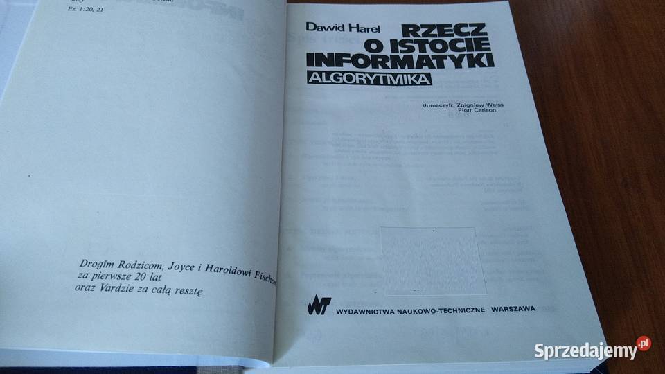 Rzecz o istocie informatyki algorytmika Harel pomorskie Gdańsk