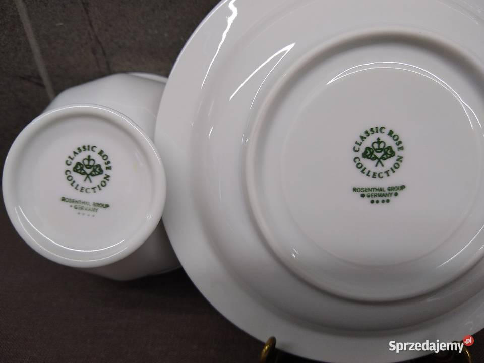 Filiżanka spodek Rosenthal Biała Maria Classic Porcelana i szkło Kalisz