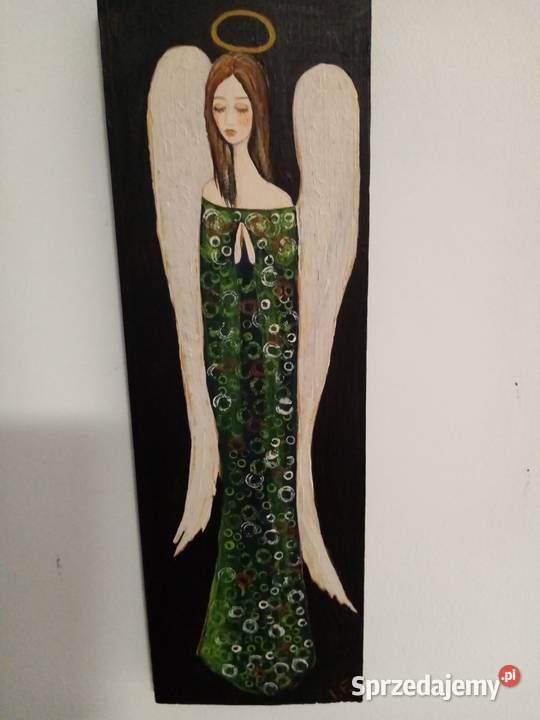 anioły malowane na desce Toruń sprzedam