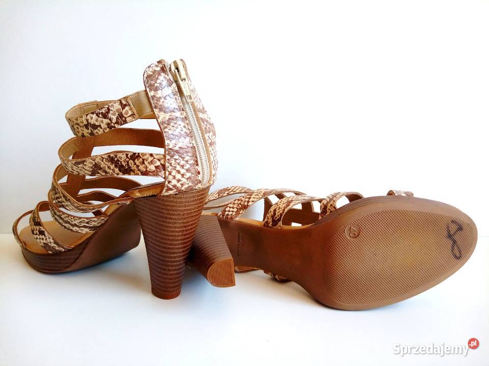6759 Ładne sandałki beżowotoffi skóra 40 Sandały i klapki Kędzierzyn-Koźle