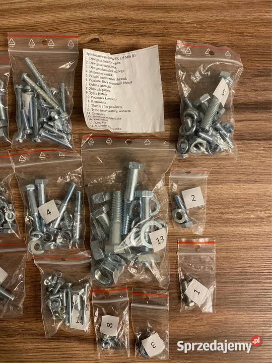 NOWY zestaw śrub OCYNKOWANY wsk 125 B3 Bielsko-Biała