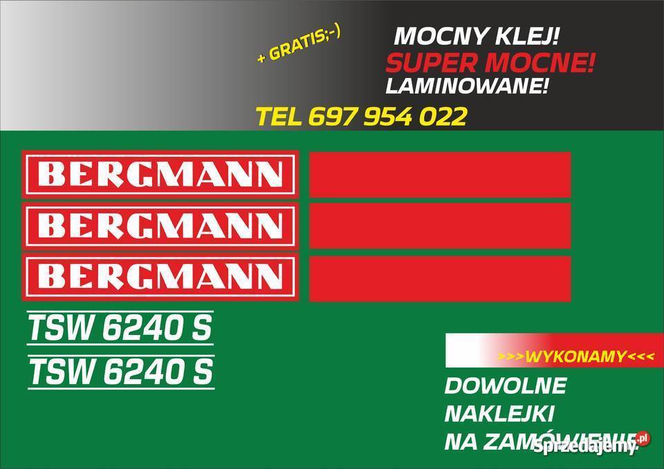 naklejki bergmann tsw 6240s i inne Jeżewo