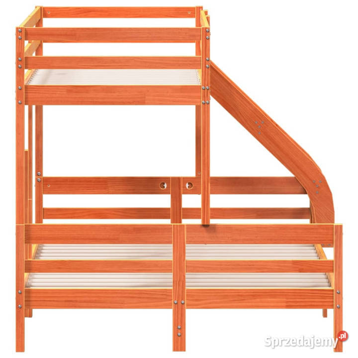 Łóżko piętrowe 80x200 woskowy brąz drewno 207cm Łóżka mazowieckie Warszawa