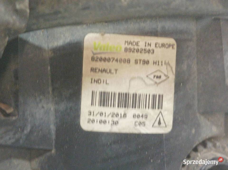 HALOGEN PRZÓD 89202503 8200074008 Renault Megane Rok produkcji 2016 świętokrzyskie sprzedam