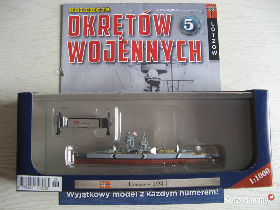 Kolekcja Okrętów Wojennych Lutzow model gazeta wielkopolskie Poznań