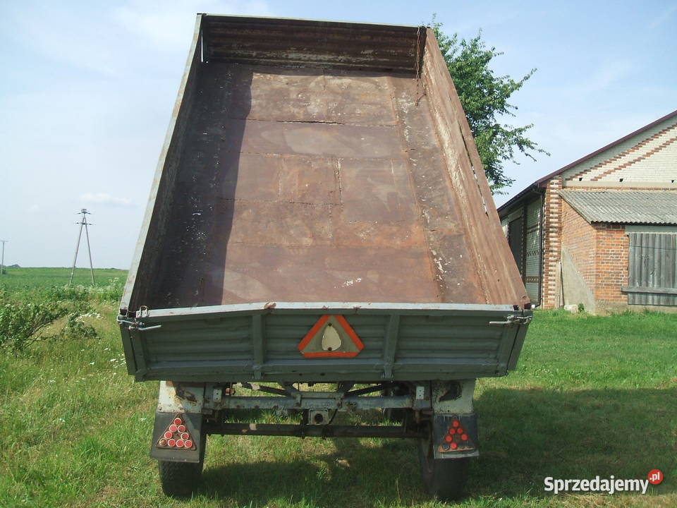 Przyczepa wywrotka 3 strony D47 ładowność 45 t nieuszkodzony Lublin