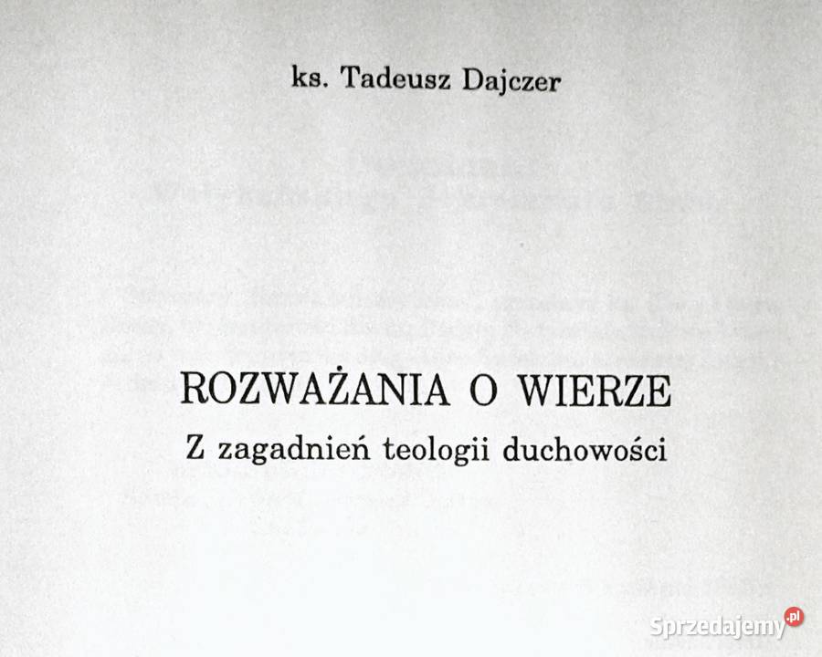 Rozważania o wierze ks Tadeusz Dajczer