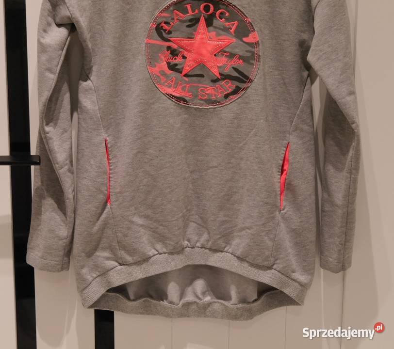 Bluza dłuższy tył neon cyrkonie haft 158 Wrocław