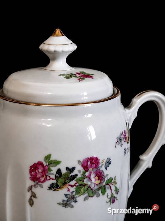 Porcelanowa cukiernica vintage Romantyczny motyw Porcelana i szkło Poddębice