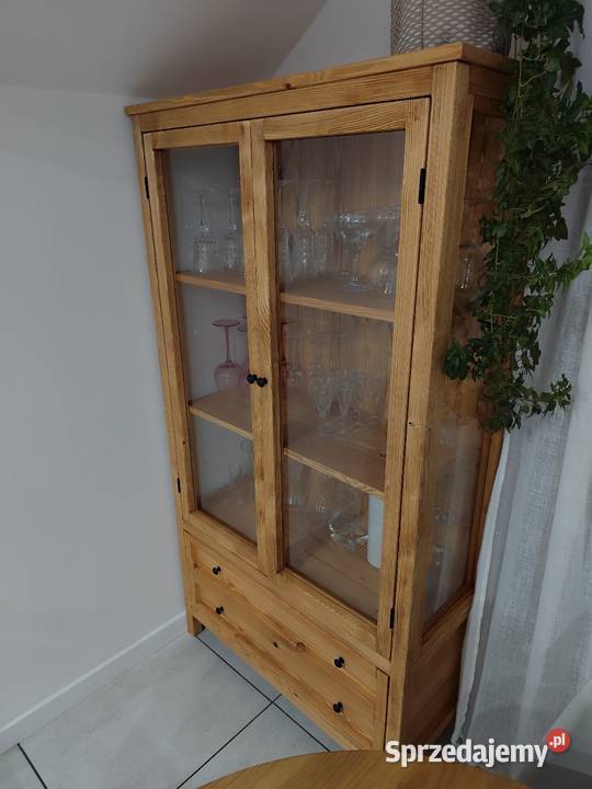 Witryna drewniana sosnowa