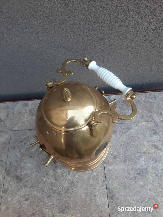 Stara niekompletna buliera mosiądz dekoracja odcienie żółtego Tczew