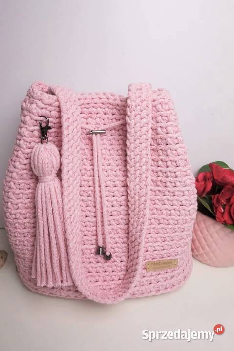 Torba torebka ze sznurka bawełn handmade Józefów