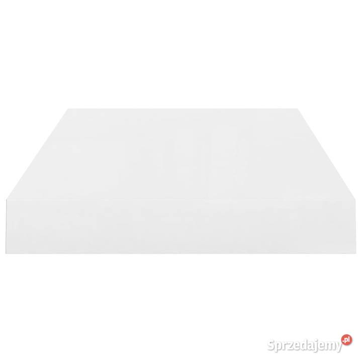 Półki ścienne 2 białe wysoki połysk 40x23x38 MDF Półki Warszawa