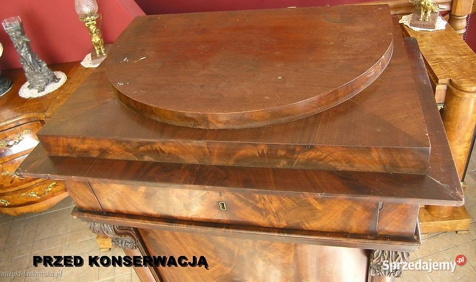 Szafka słupek cylindryczny Biedermeier Sopot