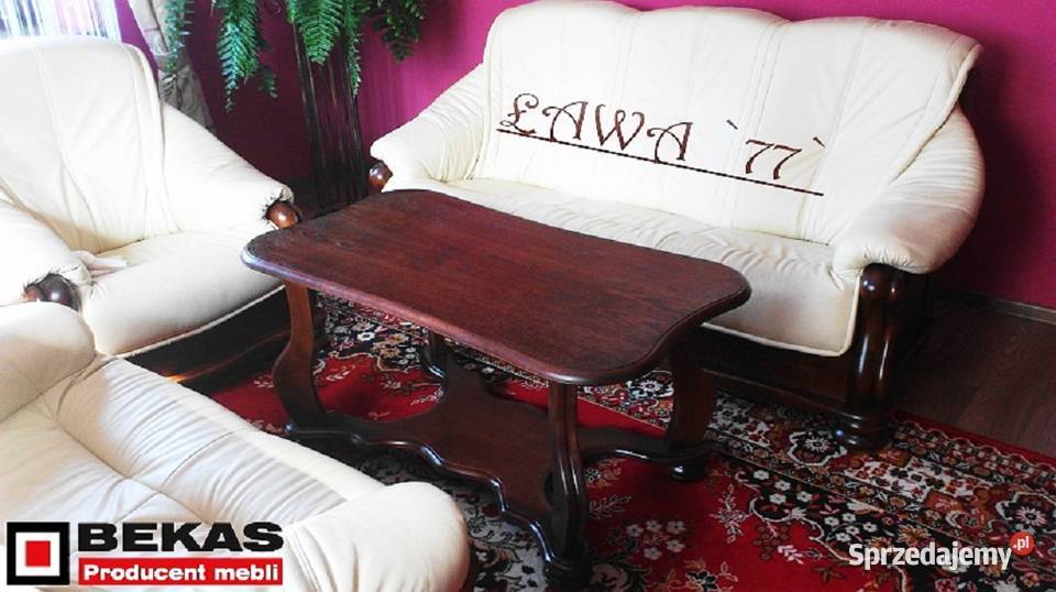 Stylowa Ława L400 Bekas Fornir Dąb Nogi Lite 65cm Jelenia Góra