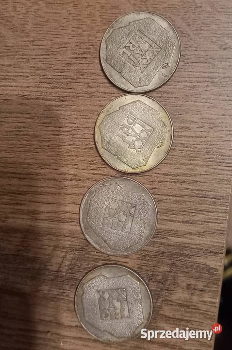 Monety XXX Lat PRL Mapka 200 Srebro 1974 4sztuki Zgorzelec sprzedam