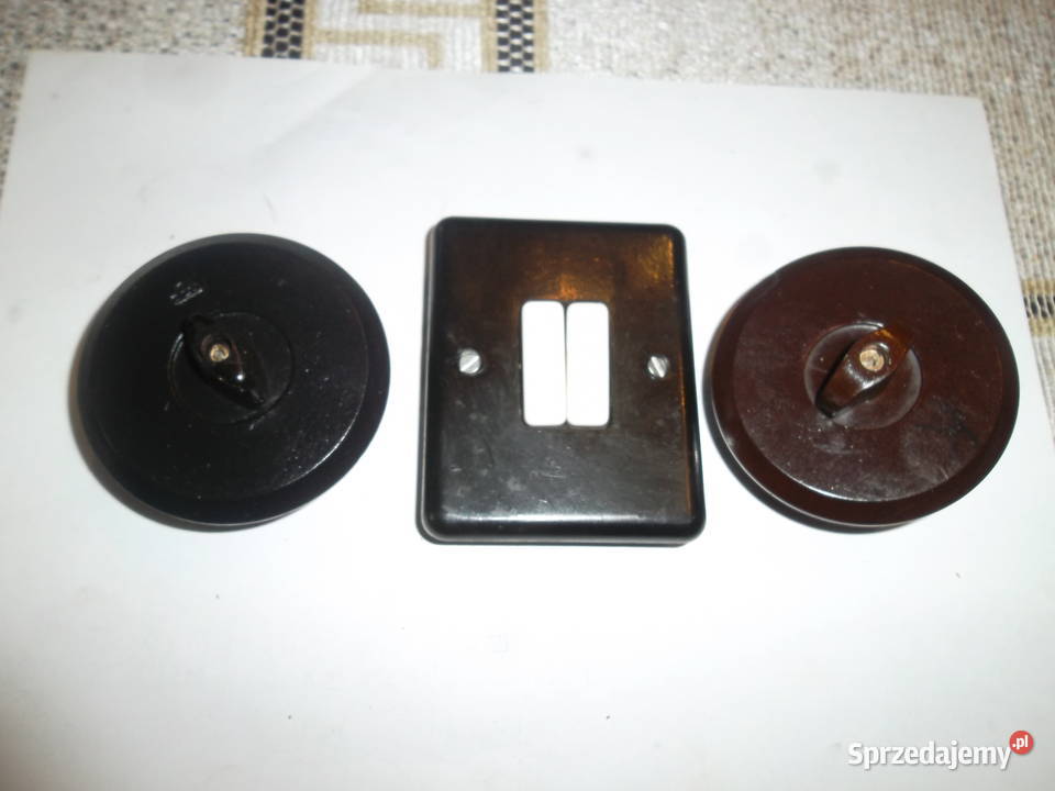 Stary bakelit wyłącznik schodowyloftróżne Wałbrzych