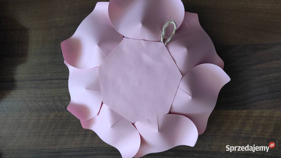 Kwiaty z papieru 3D różowy wielkopolskie Lądek