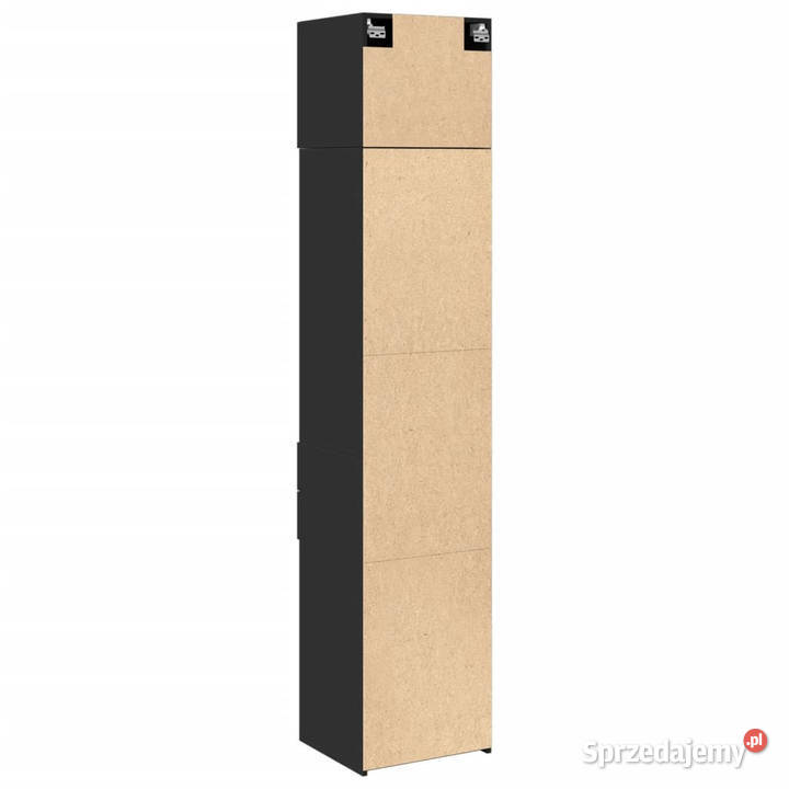 Wąska szafka czarna 45x425x225 materiał mazowieckie Warszawa