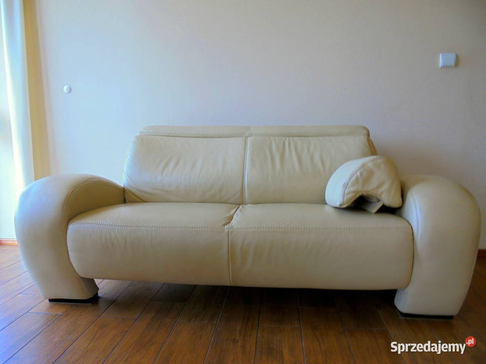 Sofa skórzana ETAP Rosso z zagłówkiem skóra Sofy i kanapy sprzedam