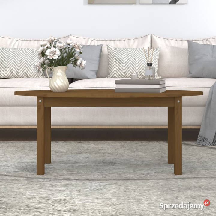 Stolik kawowy miodowy brąz 110x55x45 lite drewno mazowieckie sprzedam