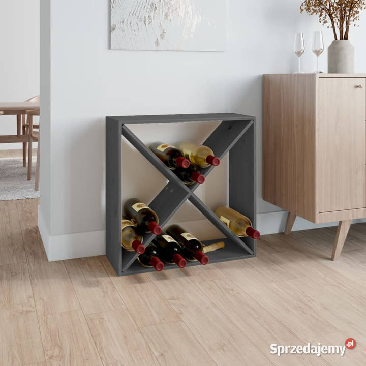 Szafka na wino szara 62x25x62 lite drewno mazowieckie Warszawa