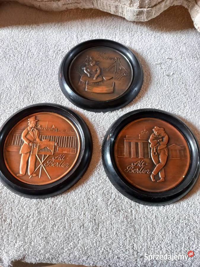 Płaskorzeźba miedziana Alt Berlin miniatura Toruń