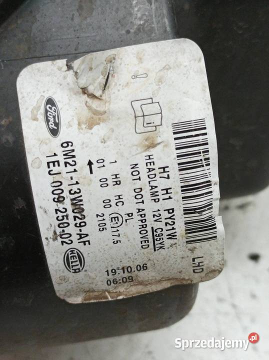 LAMPA PRZÓD PRAWA EUROPA 6M2113W029AF Ford