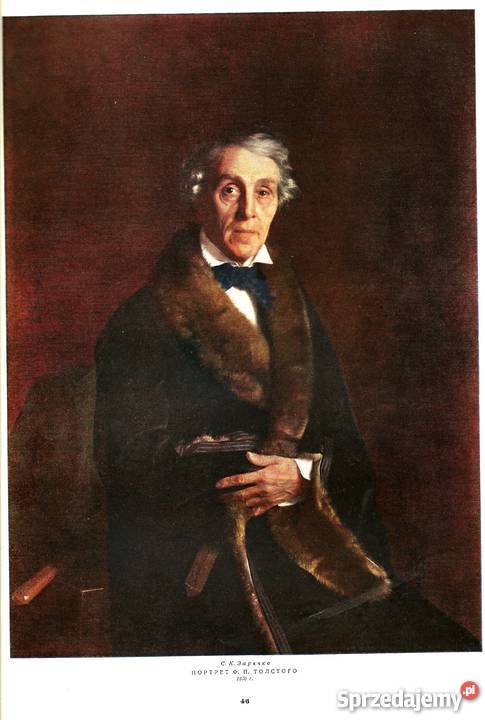 Siergiej Zarjanko portret F Tołstoja 1850 r Szczecin sprzedam