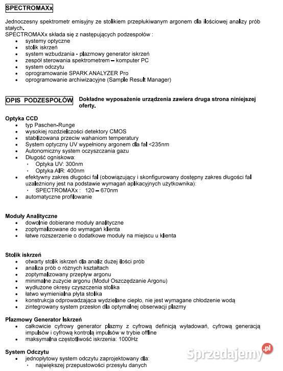 Spektrometr SPECTROMAXX LMX 09