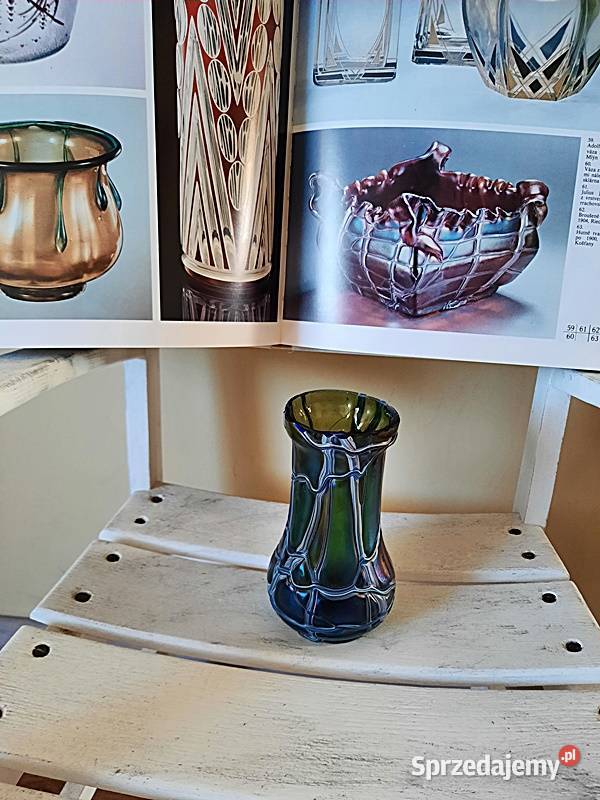Wazon irizowane czeskie szkło Pallme Konig 1900 wielkopolskie Ostrów Wielkopolski sprzedam