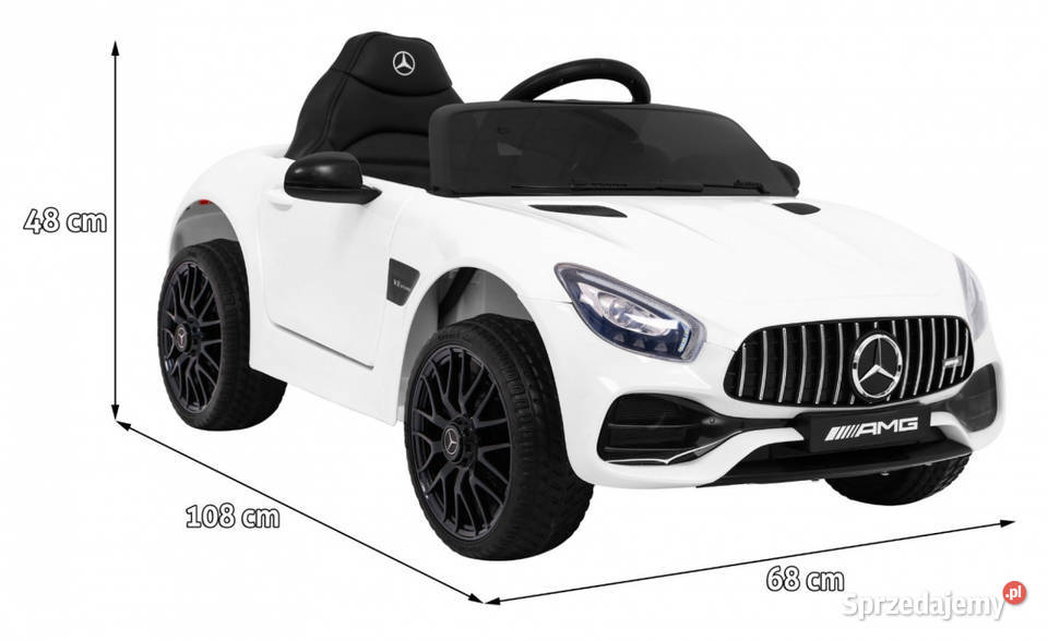 Mercedes Benz GT na akumulator dzieci Biały Pojazdy elektryczne i spalinowe Łopuszno sprzedam