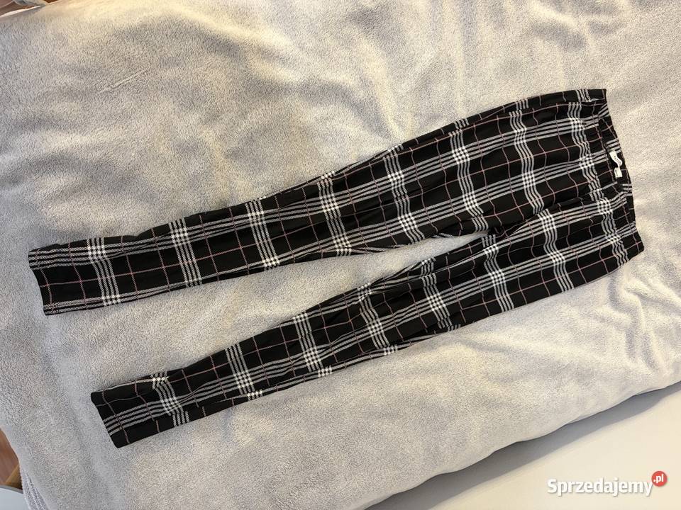 Legginsy w kratę kratkę czarne Dla Dziecka Jasło