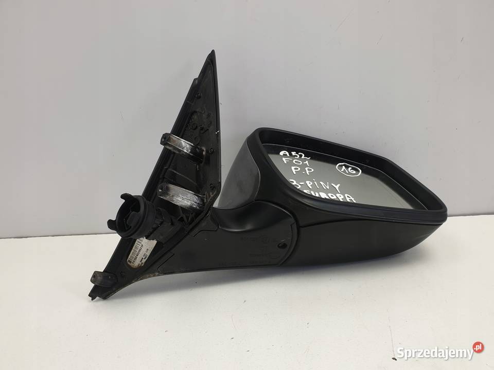 BMW F01 F02 LUSTERKO PRAWE 3 piny EUROPA A52 Rudka