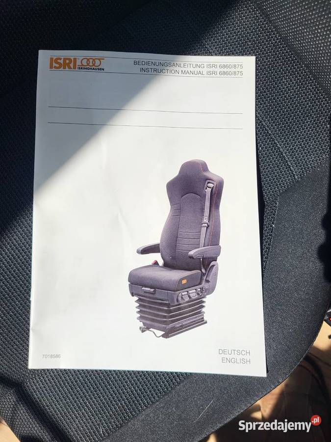 FOTEL KIEROWCY ISRI 6860875 Z REGULACJĄ Z PRAWEJ Wrocław sprzedam