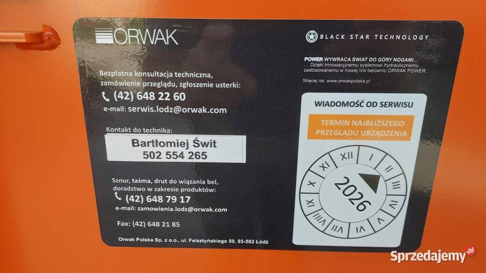 Belownica prasa dwukomorowa do folii kartonu Drzewica