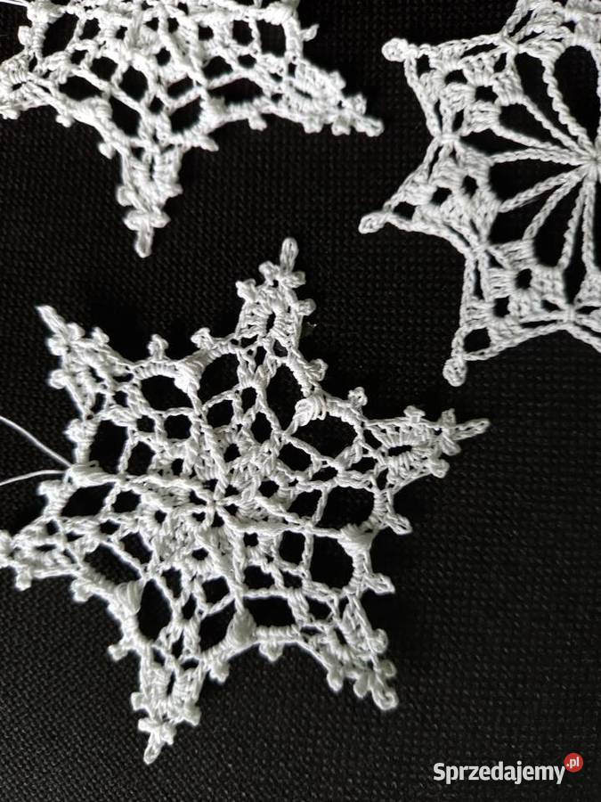 Gwiazdki szydełkowe Święta ozdoba rękodzieło Garbów