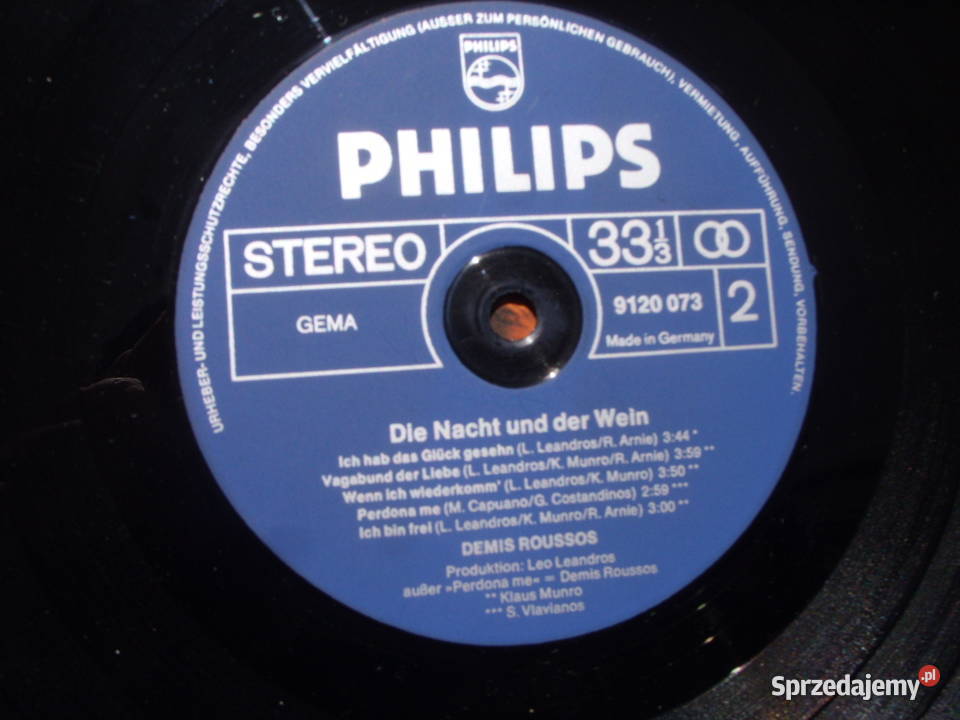 Pop LP DEMIS ROUSSOSDIE NACH UND 1976 płyta winylowa Płyty i kasety Wołów