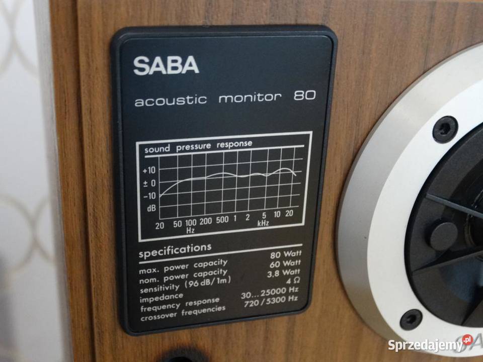 Audiofilskie kol SABA acoustic monitor 80 Jasło