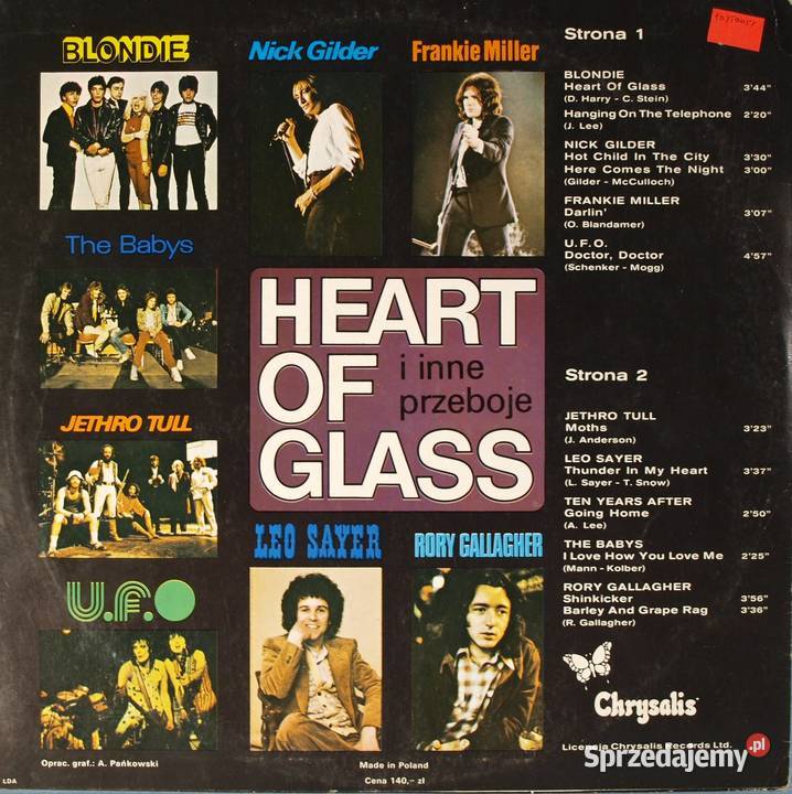 HEART OF GLASS i inne przeboje album LP vinyl Płyty i kasety Chorzów