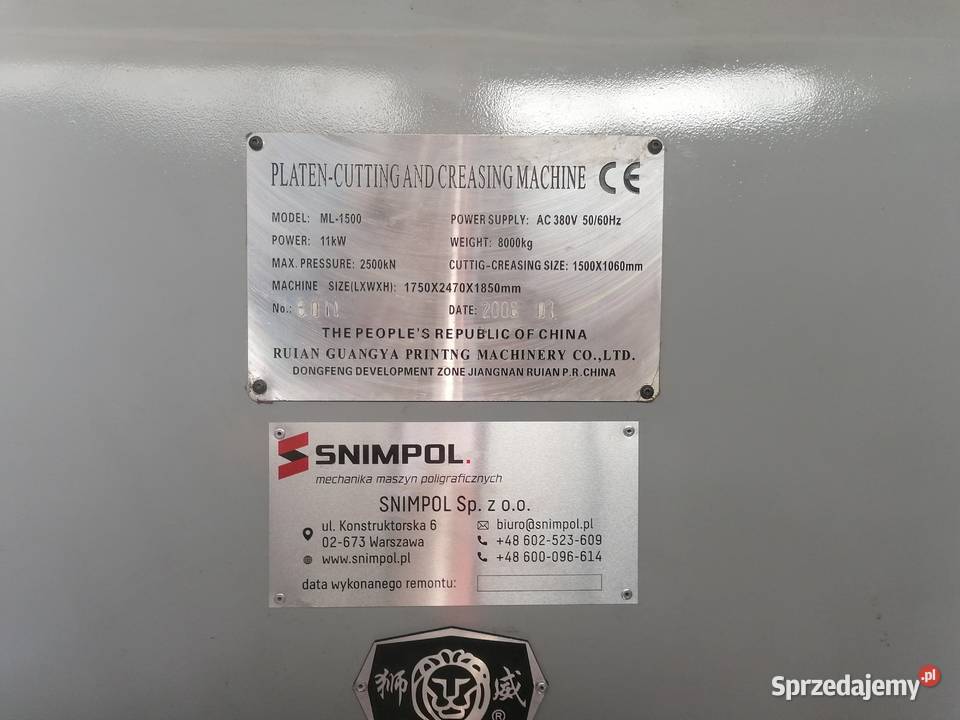 Sztanctygiel ML 1500 B0 gwarancja nowy